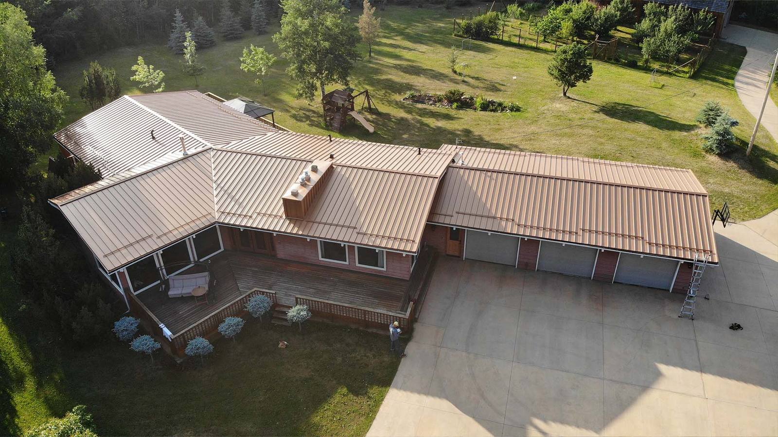 Standing seam copper penny